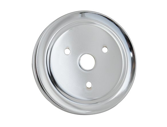 MR. GASKET CRANKSHAFT PULLEY - CHROME - DOUBLE GROOVE