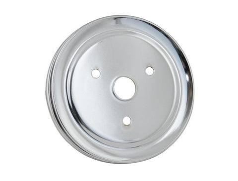 MR. GASKET CRANKSHAFT PULLEY - CHROME - DOUBLE GROOVE