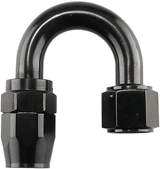 Top10 Racing 20Ft 8AN 1/2" Fuel Line Swivel Fitting Kit 10PC and Nylon Braided CPE Oil Hose Universal Black
