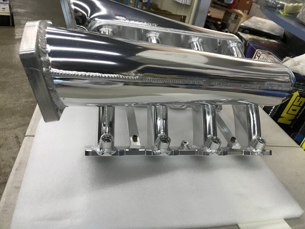 HOLLEY SNIPER 822241 EFI FABRICATED INTAKE MANIFOLD DUAL PLENUM 102MM GM LS3/L92, AND FUEL RAIL KIT - SILVER