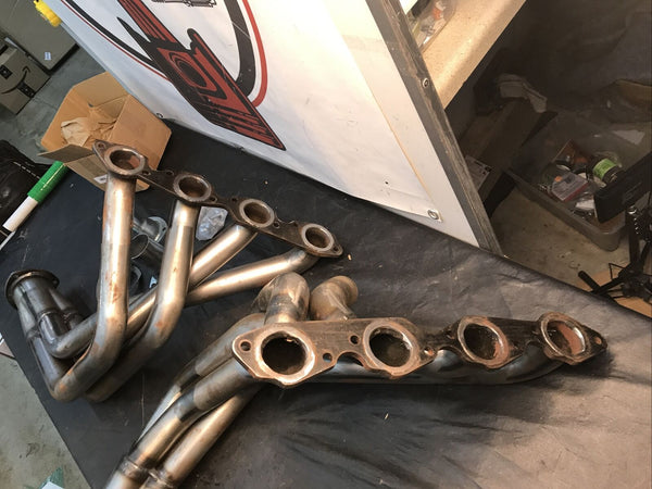 Patriot Exhaust H8035 2" Tri-5 Header for 1955-1957 Big Block Chevrolet Raw Steel