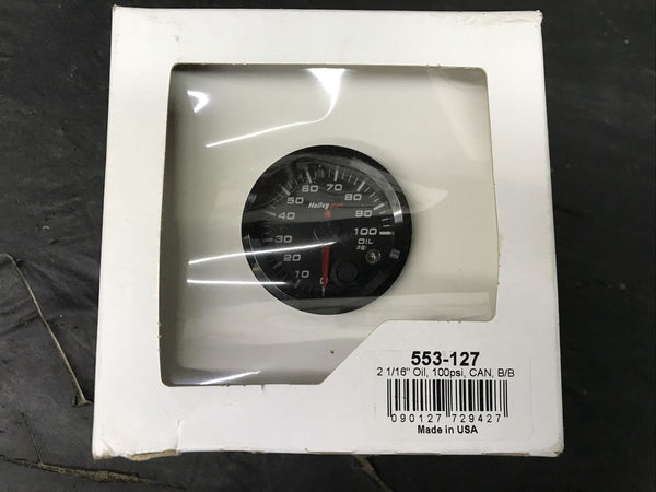 Holley 553-127 Oil Pressure Gauge - Standard 2-1/16" Size - CAN.