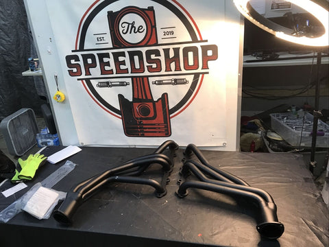 Summit Racing SUM-G9006  1967-1991 Chevy Truck 350 SBC Full-Length Steel Painted Headers