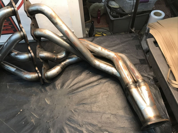 Patriot Exhaust H8035 2" Tri-5 Header for 1955-1957 Big Block Chevrolet Raw Steel