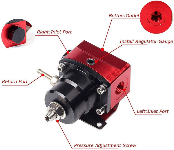 Aluminium Adjustable EFI Fuel Pressure Regulator Bypass Return Kit