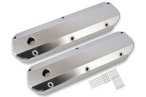 MR. GASKET 6843G FABRICATED ALUMINUM VALVE COVERS - SILVER