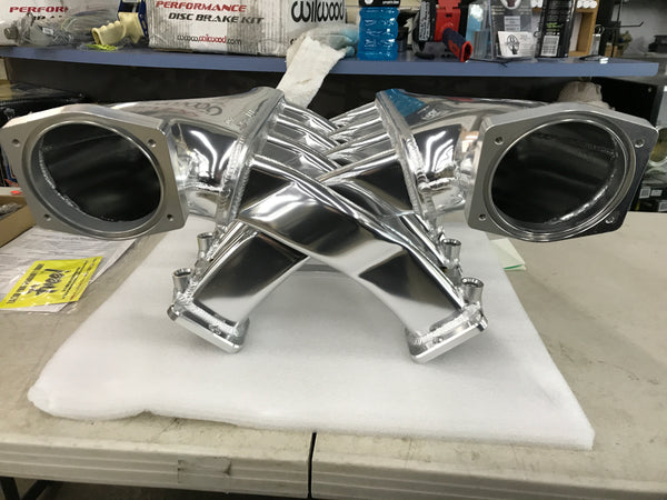 HOLLEY SNIPER 822241 EFI FABRICATED INTAKE MANIFOLD DUAL PLENUM 102MM GM LS3/L92, AND FUEL RAIL KIT - SILVER