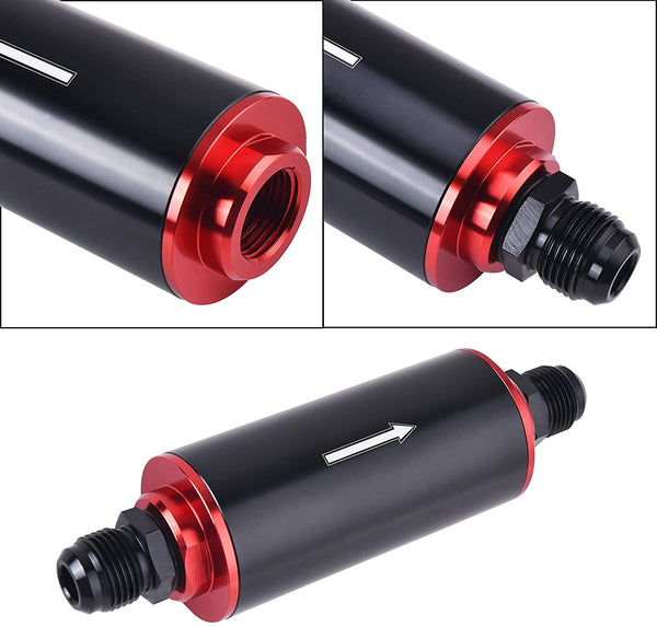 EVIL ENERGY - Inline petrol filter (50 mm), Red