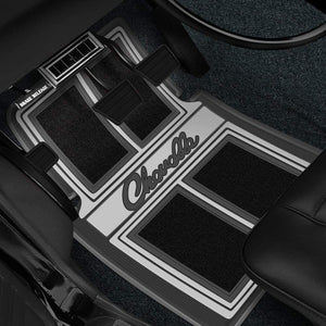 RESTOPARTS 1st & 2nd Row Black Floor Mat Set With"Chevelle" Logo
