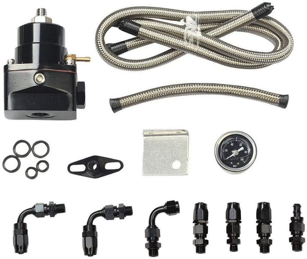 SUNROAD universal Adjustable EFI Aluminum Fuel Pressure Regulator Kit