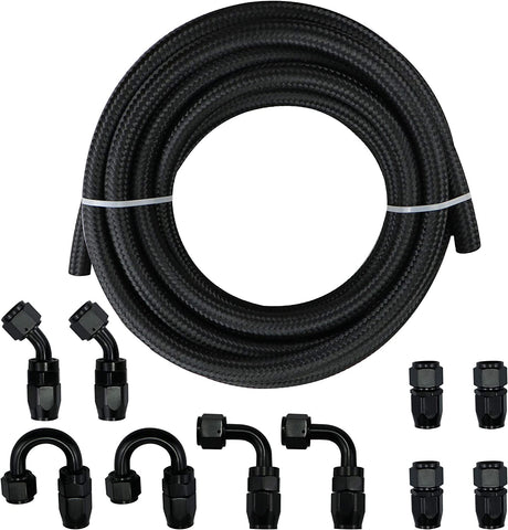 10AN 20FT Fuel Line Hose Kit with End Fittings