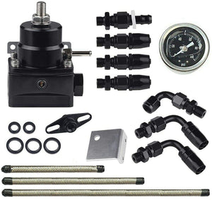 SUNROAD universal Adjustable EFI Aluminum Fuel Pressure Regulator Kit