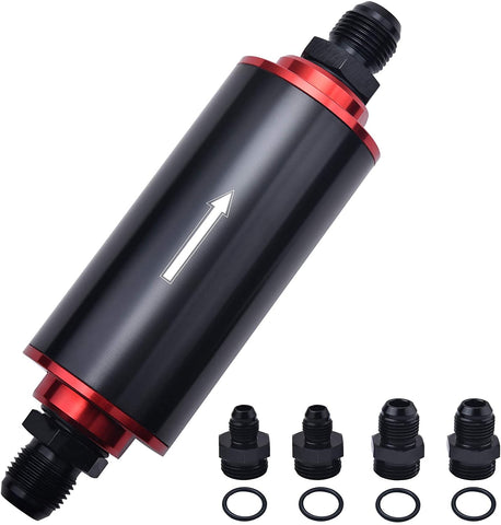 EVIL ENERGY - Inline petrol filter (50 mm), Red