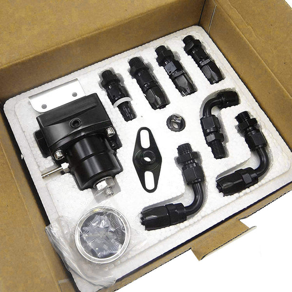 SUNROAD universal Adjustable EFI Aluminum Fuel Pressure Regulator Kit