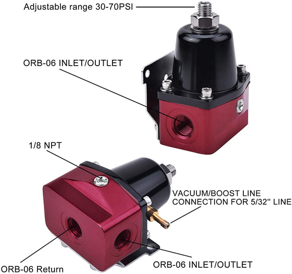 EVIL ENERGY 5602  30-70psi Adjustable Fuel Pressure Regulator Kit
