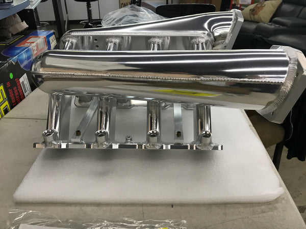 HOLLEY SNIPER 822241 EFI FABRICATED INTAKE MANIFOLD DUAL PLENUM 102MM GM LS3/L92, AND FUEL RAIL KIT - SILVER