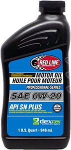 Red Line Oil Professional Series Full Synthetic Dexos Approved Motor Oil 0W-20