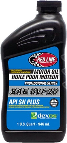 Red Line Oil Professional Series Full Synthetic Dexos Approved Motor Oil 0W-20