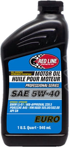 Red Line Oil Professional Series Full Synthetic EURO Motor Oil 5W-40