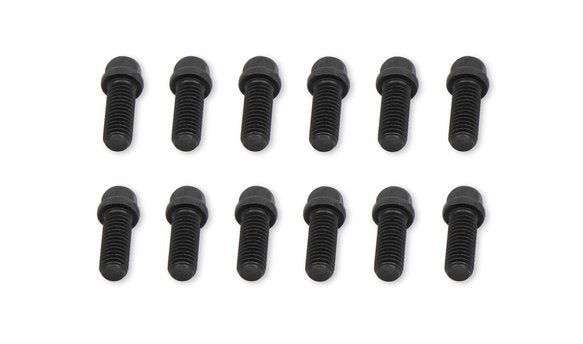 MR. GASKET HEADER BOLTS -3/8-16 X 1 INCH HEX HEAD - BLACK OXIDE