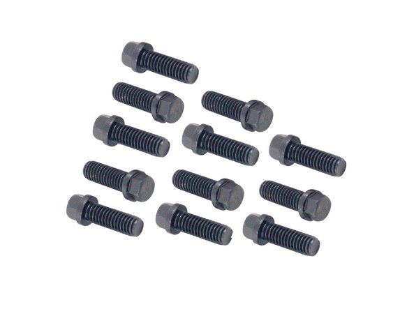 MR. GASKET HEADER BOLTS -3/8-16 X 1 INCH HEX HEAD - BLACK OXIDE