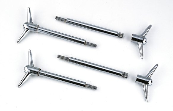 MR. GASKET VALVE COVER Y WING BOLTS - CHROME PLATED - 4 PACK
