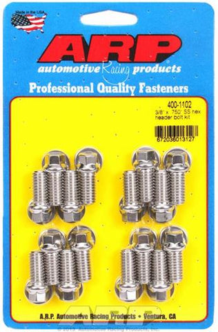 ARP Stainless Steel Header Bolts 400-1102 3/8"