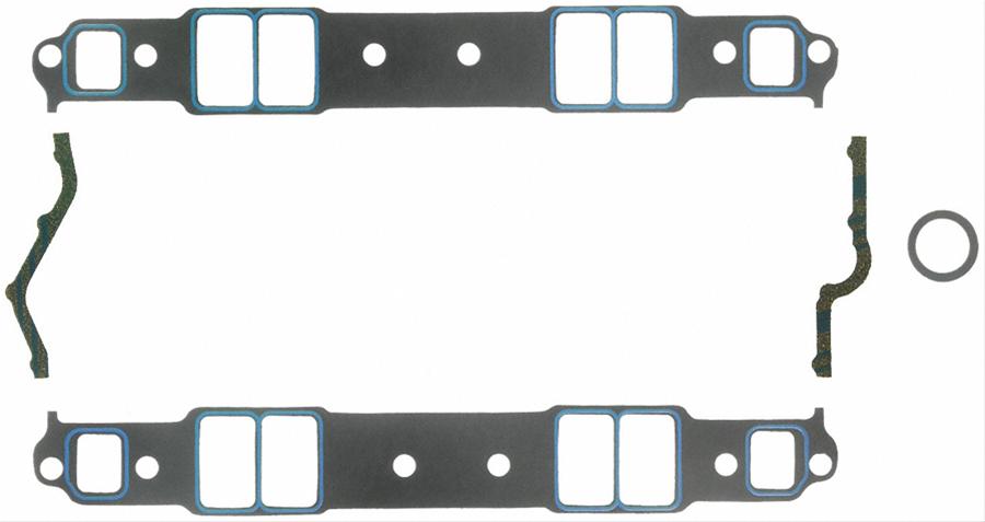 FelPro 1206 SBC Intake Gaskets Printoseal, 2.21 in. x 1.31 in. Port, .060 in. Thick