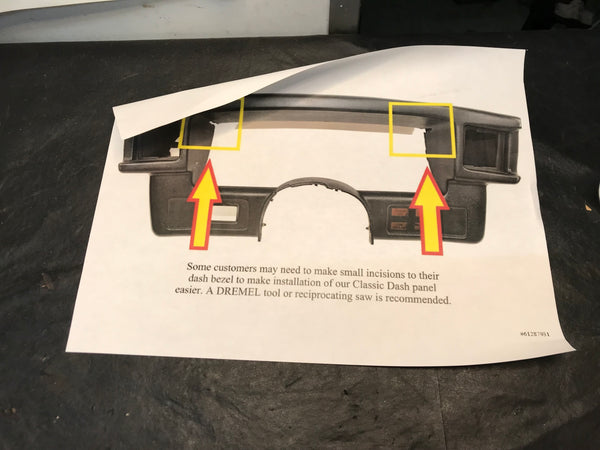 Holley 553-406 1987-1993 Ford Mustang Dash Bezel, 6.86 Inch Dash