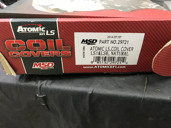 MSD 29721 Ignition Atomic LS Coil Covers LS1/LS6 Natural