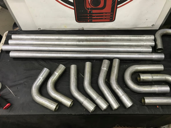 SUM-670145 Exhaust Pipe Kit Header-Back Weld-Up Steel 2.25" Dia Universal