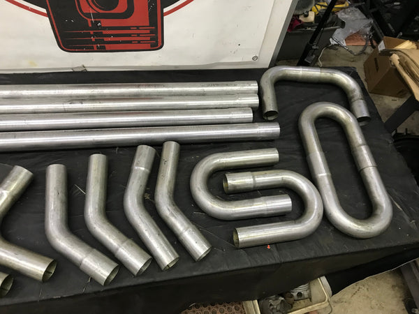 SUM-670145 Exhaust Pipe Kit Header-Back Weld-Up Steel 2.25" Dia Universal