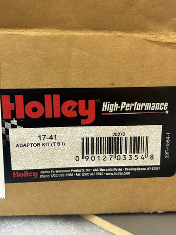 Holley 17-41 Throttle Body Adapter; Adapts Spread Bore to TBI Flange; 2 Barrel