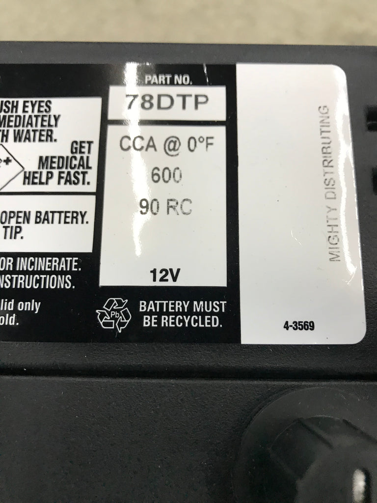 Mighty Pro Battery 78DTP 600CCA – The Speedshop