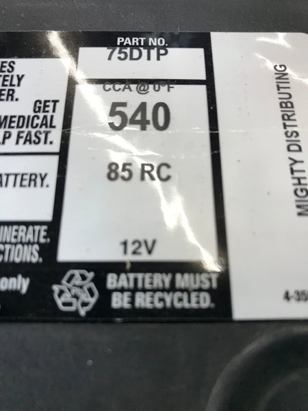 Mighty Pro Battery 75DTP   540CCA