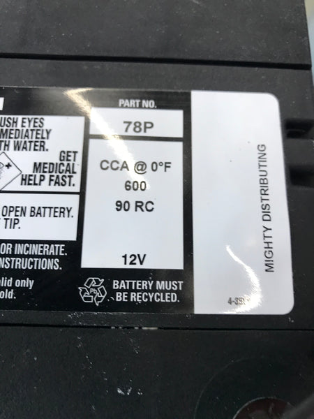 Mighty Pro Battery 78P   600CCA