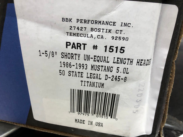 BBK Performance 1615 Shorty Headers 1996-2004 Mustang GT 4.6 V8