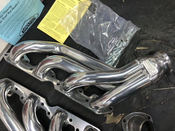 Sanderson BB8-SEC Headers Shorty Steel 3" Collector For 1967-1987 Chevrolet GMC