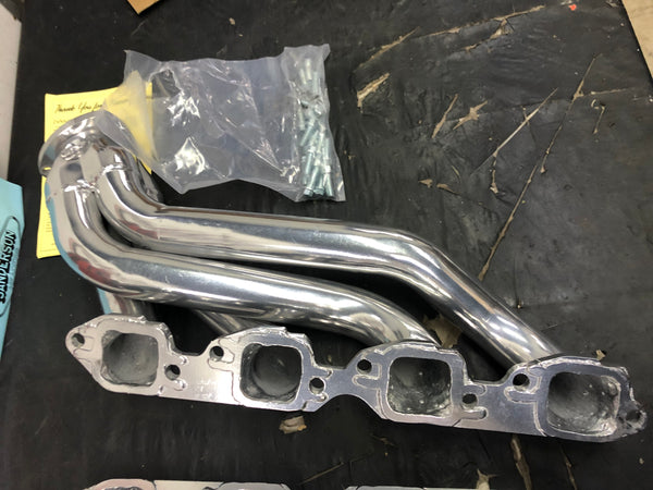 Sanderson BB8-SEC Headers Shorty Steel 3" Collector For 1967-1987 Chevrolet GMC