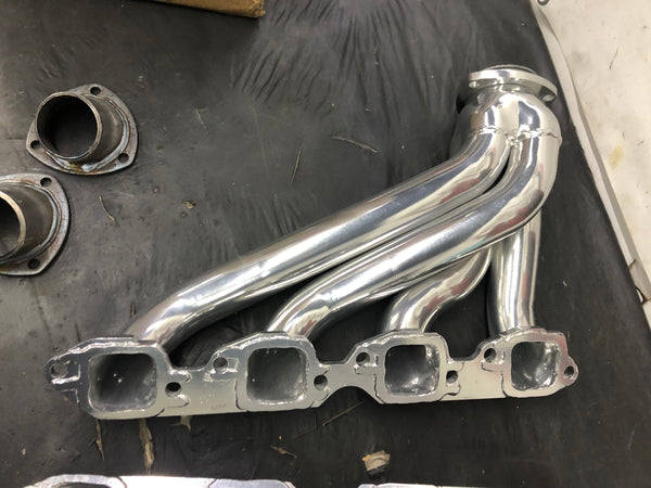 Sanderson BB8-SEC Headers Shorty Steel 3" Collector For 1967-1987 Chevrolet GMC
