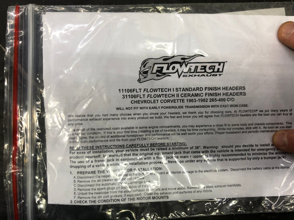 Flowtech 11106FLT Standard Header Fits 1963-82 CORVETTE Small Block Chevy