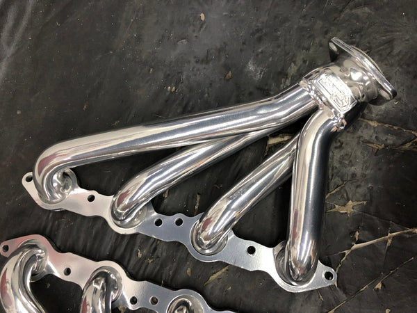 Sanderson LS150-SEC Header Set, Silver Ceramic Coated GM LS Engines 1.5" Tubes