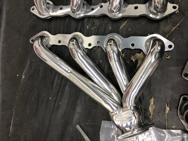 Sanderson LS150-SEC Header Set, Silver Ceramic Coated GM LS Engines 1.5" Tubes