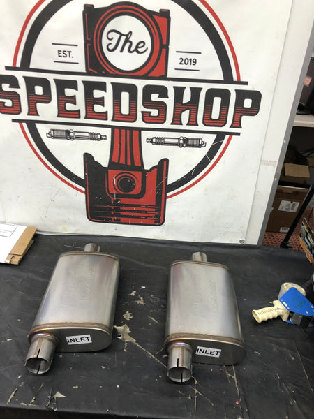 Pypes MVV13 Muffler Stainless Steel 2.5" Offset Inlet/2.5" Center Outlet (PAIR)