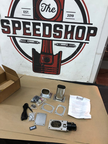 Exhaust Cutout Oval Electric Aluminum Bolt-On 3 in. Diameter Kit SUM-670103