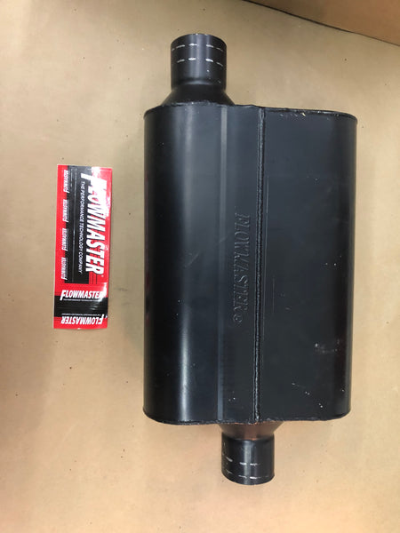 Flowmaster 42441 CHAMBERED MUFFLER 40 Series - 2.25 Offset In / 2.25 Center Out