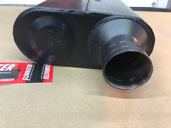 Flowmaster 42441 CHAMBERED MUFFLER 40 Series - 2.25 Offset In / 2.25 Center Out
