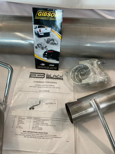Gibson 618816B - 04-22 Toyota 4Runner 4.0L 2.5in Cat-Back Dual Sport Exhaust