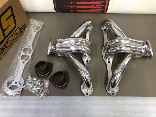 JEGS 300555 Ceramic Coated Block Hugger Headers 1955-1957 Small Block Chevy