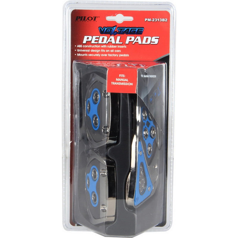 Pilot Automotive Pedal Pad PM2313B2 Voltage Pedal Kit, Blue 3 Piece
